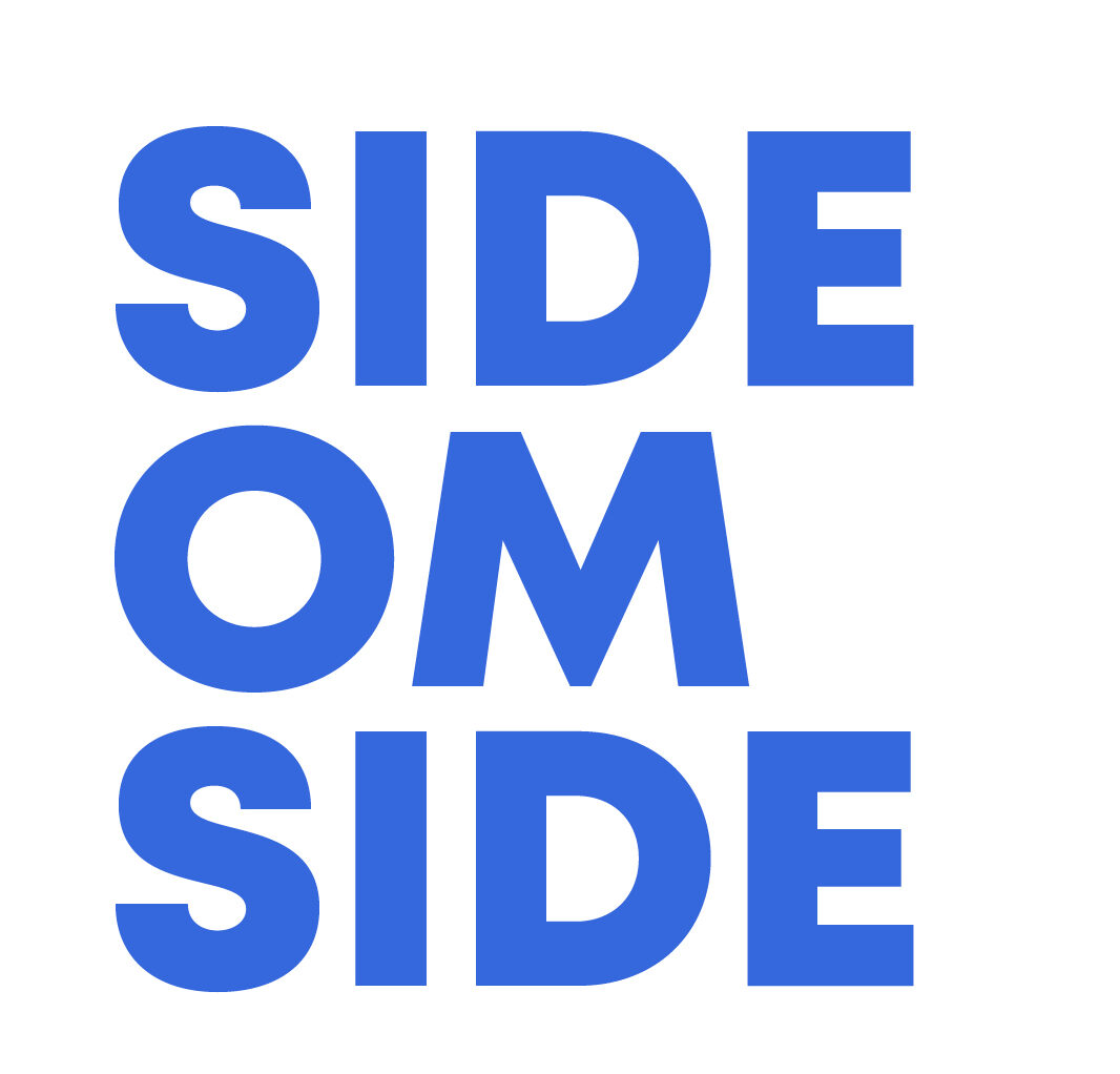 SIDE OM SIDE LOGO uden ikoner RGB til digitalt brug - ikke til tryk